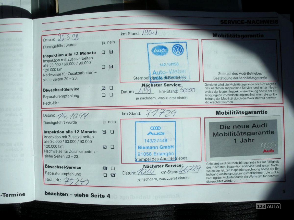 Audi A4, 1998 - pohled č. 25