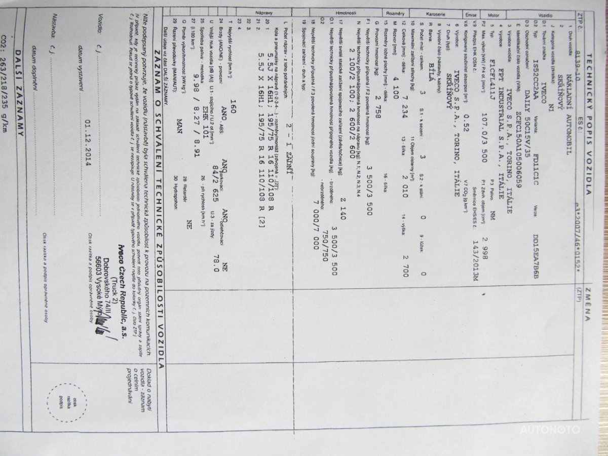 Iveco Daily, 2014 - pohled č. 3