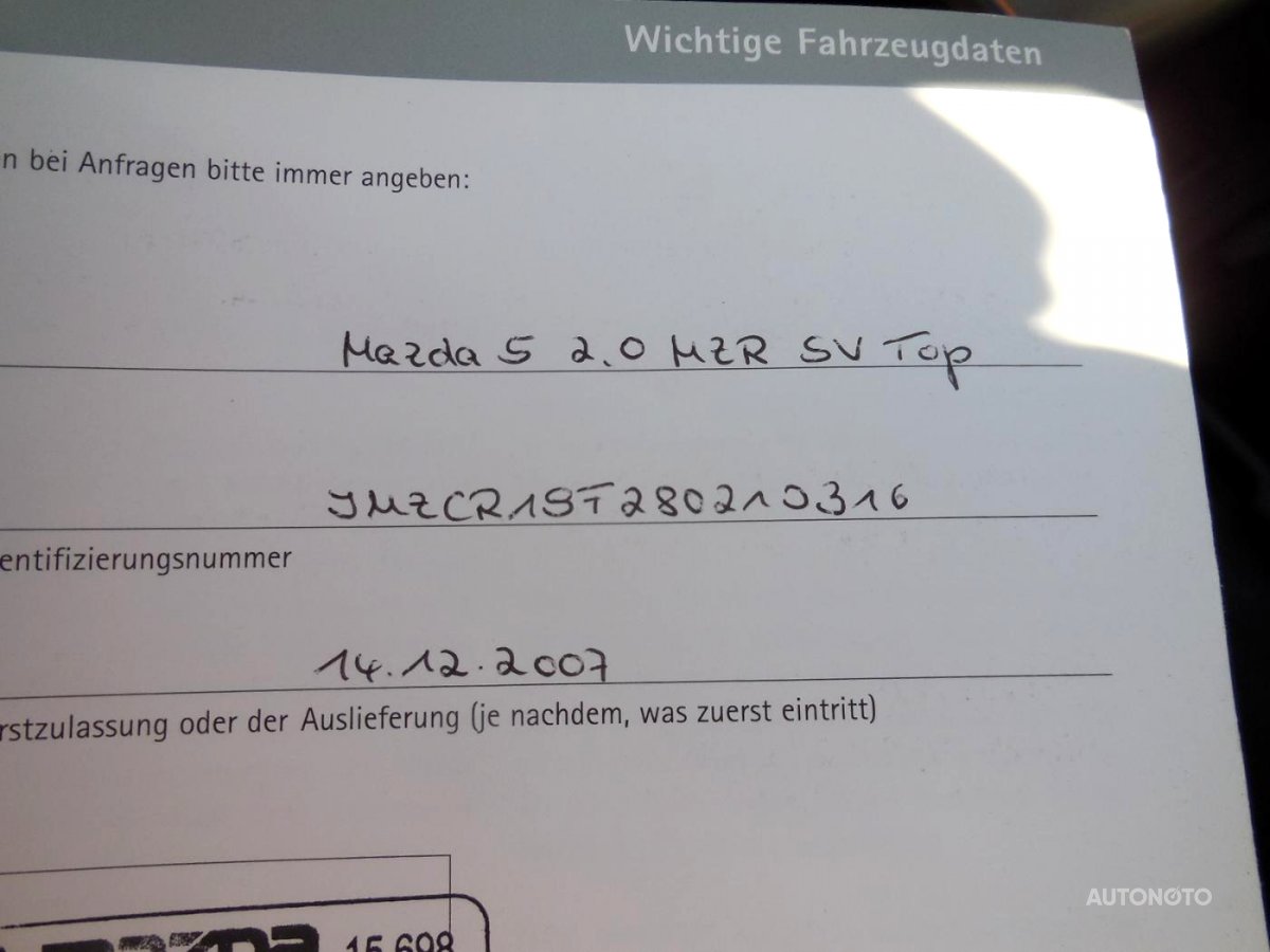 Mazda 5, 2007 - pohled č. 10