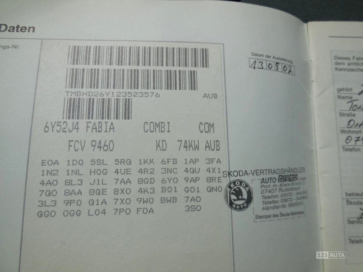 Škoda Fabia, 2002 - pohled č. 10