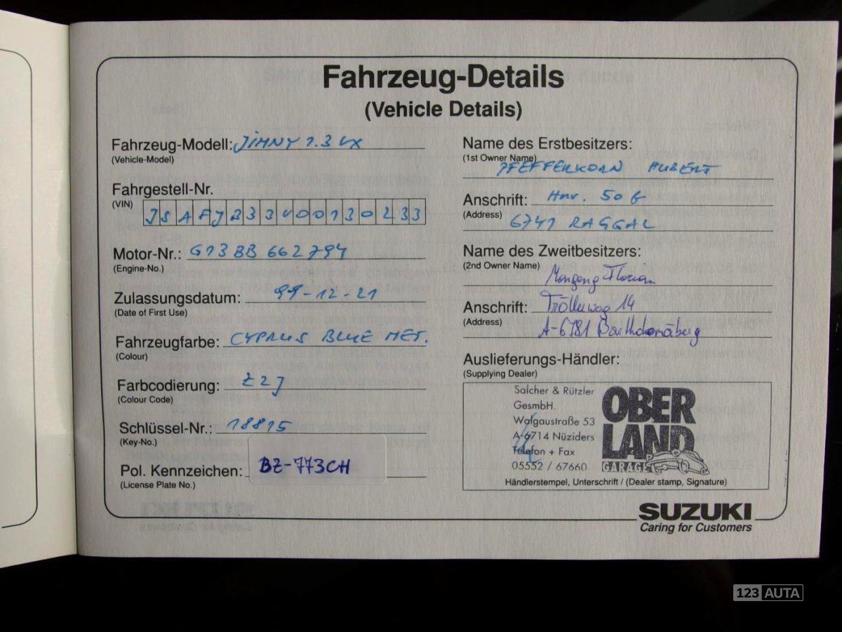 Suzuki Jimny, 1999 - pohled č. 22