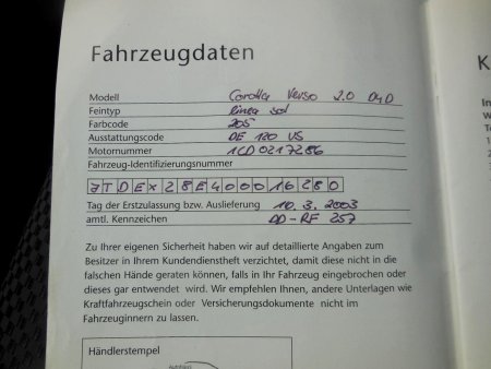 Toyota Corolla Verso, 2003 - pohled č. 10