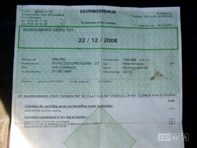 Volkswagen Corrado, 1995 - pohled č. 18